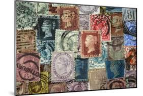 Selection of old British Stamps-Tom Quartermaine-Mounted Giclee Print