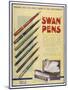 Selection of Swan Pens for You to Give Your Friends-null-Mounted Art Print