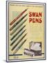 Selection of Swan Pens for You to Give Your Friends-null-Mounted Art Print