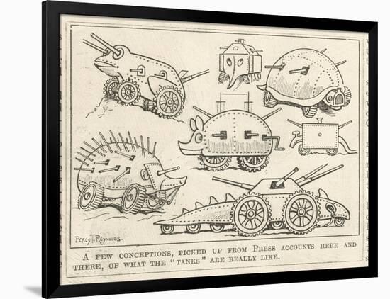 Selection of Tanks Shaped Like Animals-Percy T. Reynolds-Framed Art Print