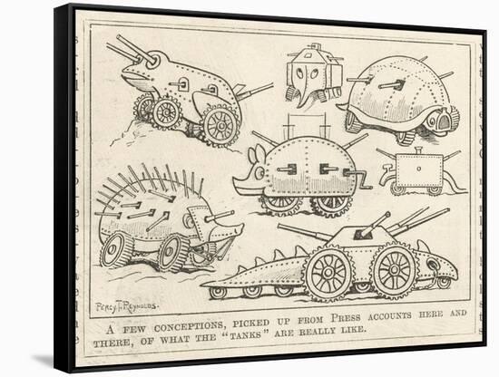 Selection of Tanks Shaped Like Animals-Percy T. Reynolds-Framed Stretched Canvas