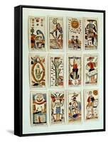 Selection of Tarot Cards, French, 19th Century-null-Framed Stretched Canvas