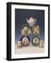 Selection of Teapots, Plates and Cups, c.1770-null-Framed Giclee Print