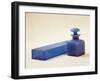 Selection of Toiletries from Set in Blue Glass-null-Framed Giclee Print