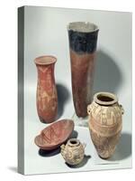 Selection of Vases, Naqada I/Ii Period, 4000-3100 BC-Predynastic Period Egyptian-Stretched Canvas