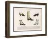 Selection of Victorian Shoes and Boots for Men and Women-La Moniteur-Framed Art Print