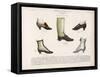 Selection of Victorian Shoes and Boots for Men and Women-La Moniteur-Framed Stretched Canvas