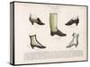 Selection of Victorian Shoes and Boots for Men and Women-La Moniteur-Stretched Canvas