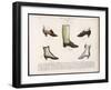 Selection of Victorian Shoes and Boots for Men and Women-La Moniteur-Framed Art Print