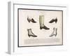 Selection of Victorian Shoes and Boots for Men and Women-La Moniteur-Framed Art Print