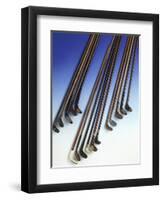 Selection of walking sticks shaped like golf clubs, 1900-1925-Unknown-Framed Giclee Print