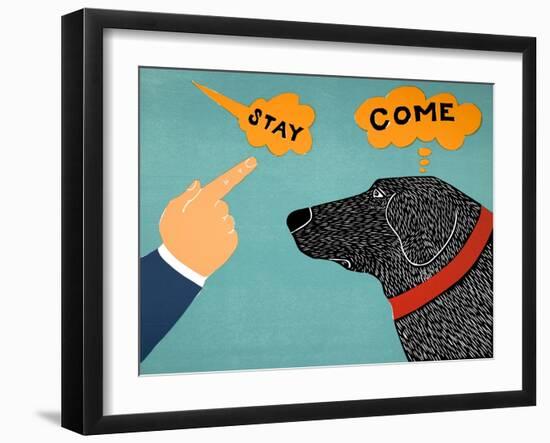 Selective Hearing Black-Stephen Huneck-Framed Giclee Print