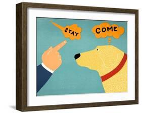 Selective Hearing Yellow-Stephen Huneck-Framed Giclee Print