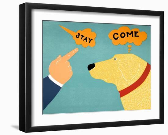 Selective Hearing Yellow-Stephen Huneck-Framed Giclee Print