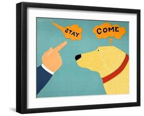 Selective Hearing Yellow-Stephen Huneck-Framed Giclee Print