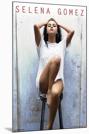 Selena Gomez - Stool-null-Mounted Poster