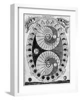 Selenic Shadowdial, Lunar Chart, 1646-Science Source-Framed Giclee Print