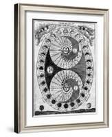 Selenic Shadowdial, Lunar Chart, 1646-Science Source-Framed Giclee Print