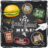 Chalk Healthy Food Menu-Selenka-Art Print