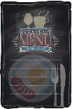 Steak Menu Chalkboard Design with Cow Steak Diagram-Selenka-Art Print