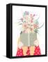 Self Care Floral Head-Leah Straatsma-Framed Stretched Canvas