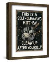 Self Cleaning Kitchen-Pela Design-Framed Art Print