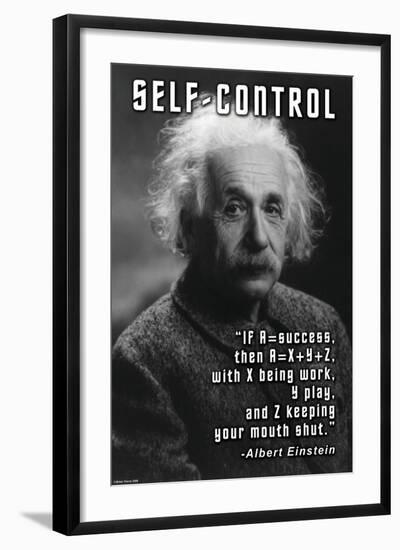 Self-Control, Einstein-null-Framed Art Print