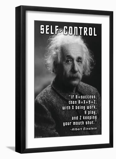 Self-Control, Einstein-null-Framed Art Print