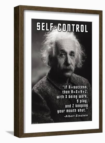 Self-Control, Einstein-null-Framed Art Print