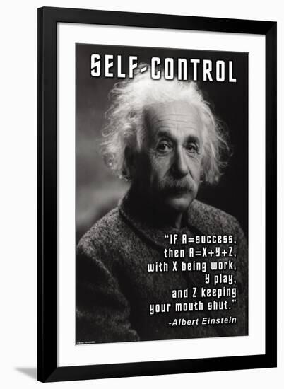 Self-Control, Einstein-null-Framed Art Print