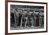 Self-Help Sawmill Workers-Dorothea Lange-Framed Premium Giclee Print