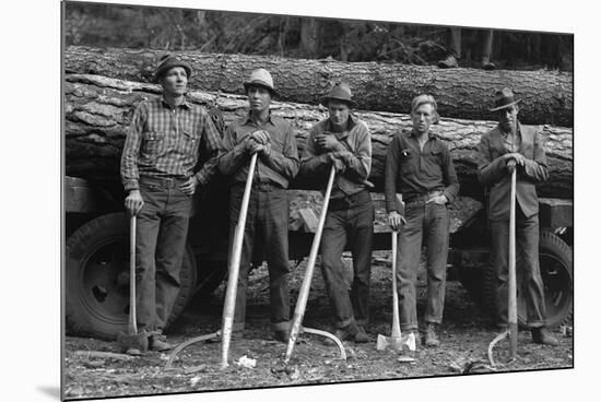 Self-Help Sawmill Workers-Dorothea Lange-Mounted Premium Giclee Print