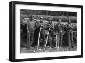 Self-Help Sawmill Workers-Dorothea Lange-Framed Art Print