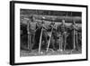 Self-Help Sawmill Workers-Dorothea Lange-Framed Art Print