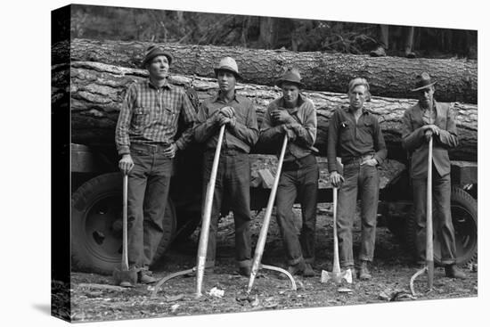 Self-Help Sawmill Workers-Dorothea Lange-Stretched Canvas