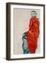 Self Portait as a Prisoner Ich Liebe Gegensaetze (I Love Antitheses)-Egon Schiele-Framed Giclee Print