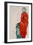 Self Portait as a Prisoner Ich Liebe Gegensaetze (I Love Antitheses)-Egon Schiele-Framed Giclee Print