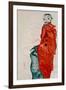 Self Portait as a Prisoner Ich Liebe Gegensaetze (I Love Antitheses)-Egon Schiele-Framed Giclee Print