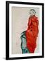 Self Portait as a Prisoner Ich Liebe Gegensaetze (I Love Antitheses)-Egon Schiele-Framed Giclee Print