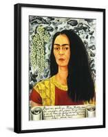 Self-Portait with Loose Hair, c.1947-Frida Kahlo-Framed Art Print