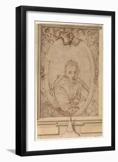 Self-Portrait, 1580S-Annibale Carracci-Framed Giclee Print