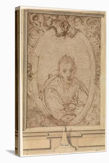 Self-Portrait, 1580S-Annibale Carracci-Stretched Canvas