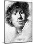 Self Portrait, 1630 (Etching)-Rembrandt van Rijn-Mounted Giclee Print