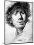 Self Portrait, 1630 (Etching)-Rembrandt van Rijn-Mounted Premium Giclee Print