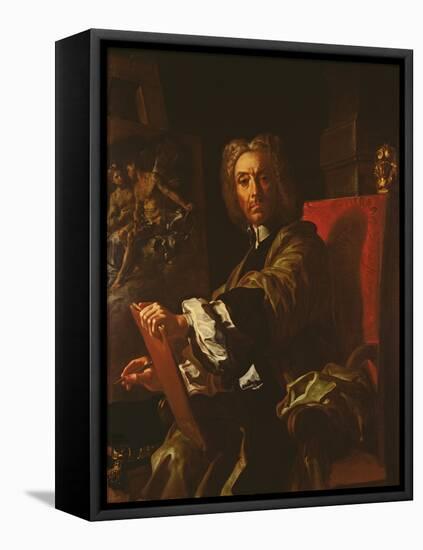 Self Portrait, 1730-31-Francesco Solimena-Framed Stretched Canvas