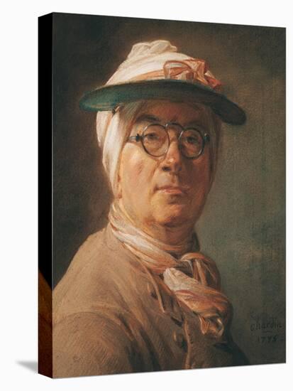 Self Portrait, 1775-Jean-Baptiste Simeon Chardin-Stretched Canvas