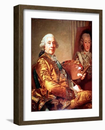 Self-Portrait, 1790-Alexander Roslin-Framed Giclee Print