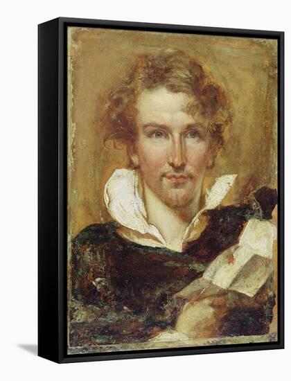 Self Portrait, 1823 (Oil on Paper on Panel)-William Etty-Framed Stretched Canvas