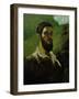 Self-Portrait, 1850-1853-Gustave Courbet-Framed Giclee Print