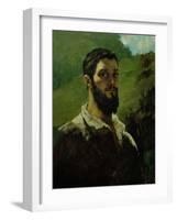 Self-Portrait, 1850-1853-Gustave Courbet-Framed Giclee Print